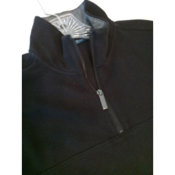 Perry Ellis Sport Mens Size Large 1/4 zip pullover black . Athleisure, Warm - Picture 8 of 9